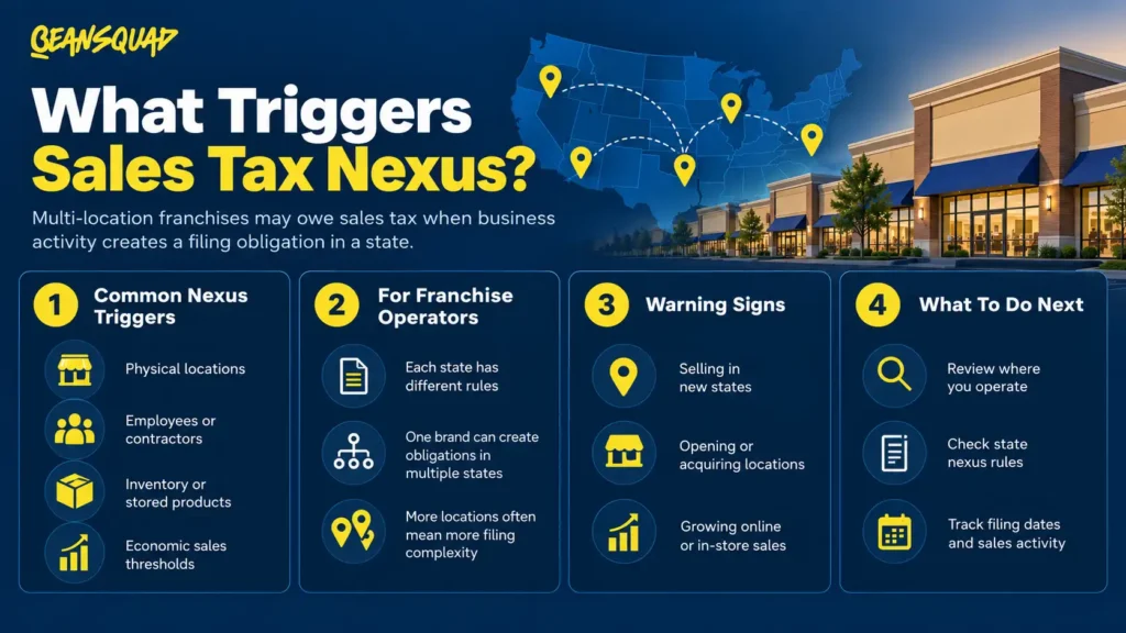 Sales Tax Nexus for Multi-Location Franchises: What Owners Need to Know
